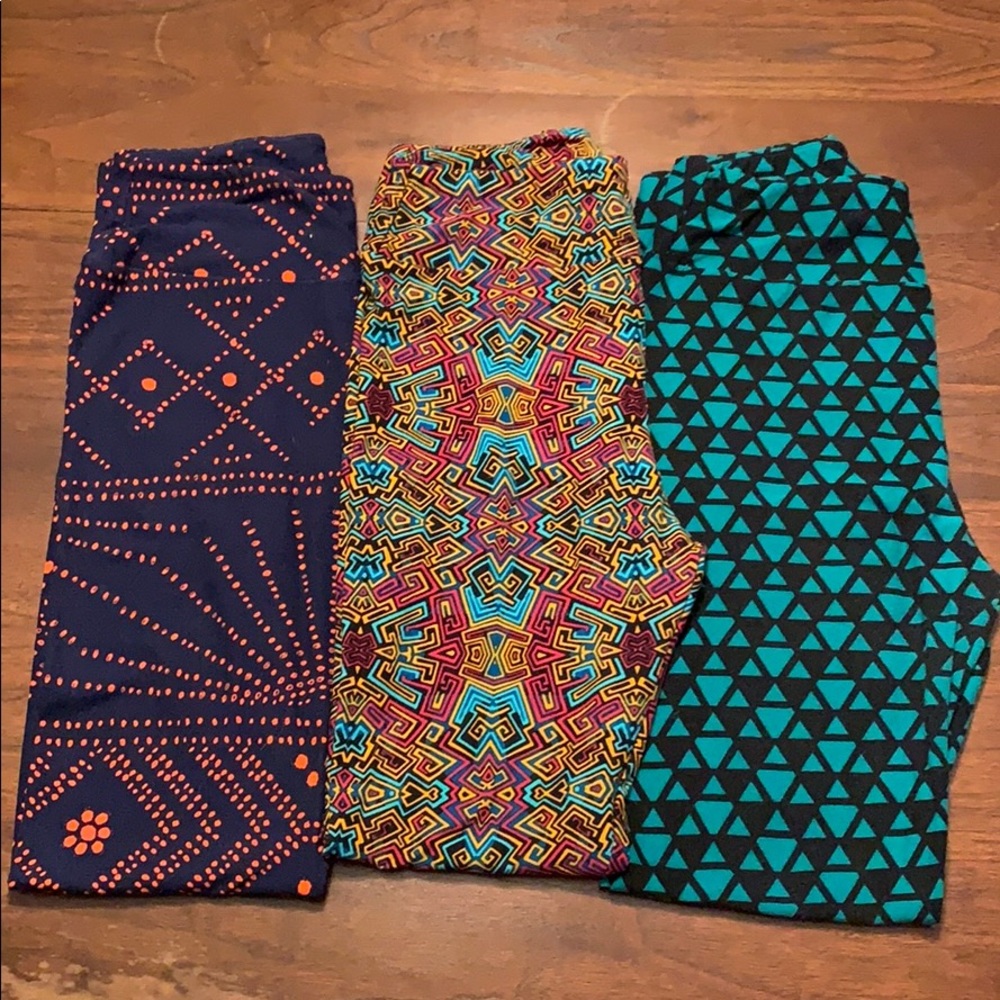 LuLaRoe OS Geometric Leggings Bundle